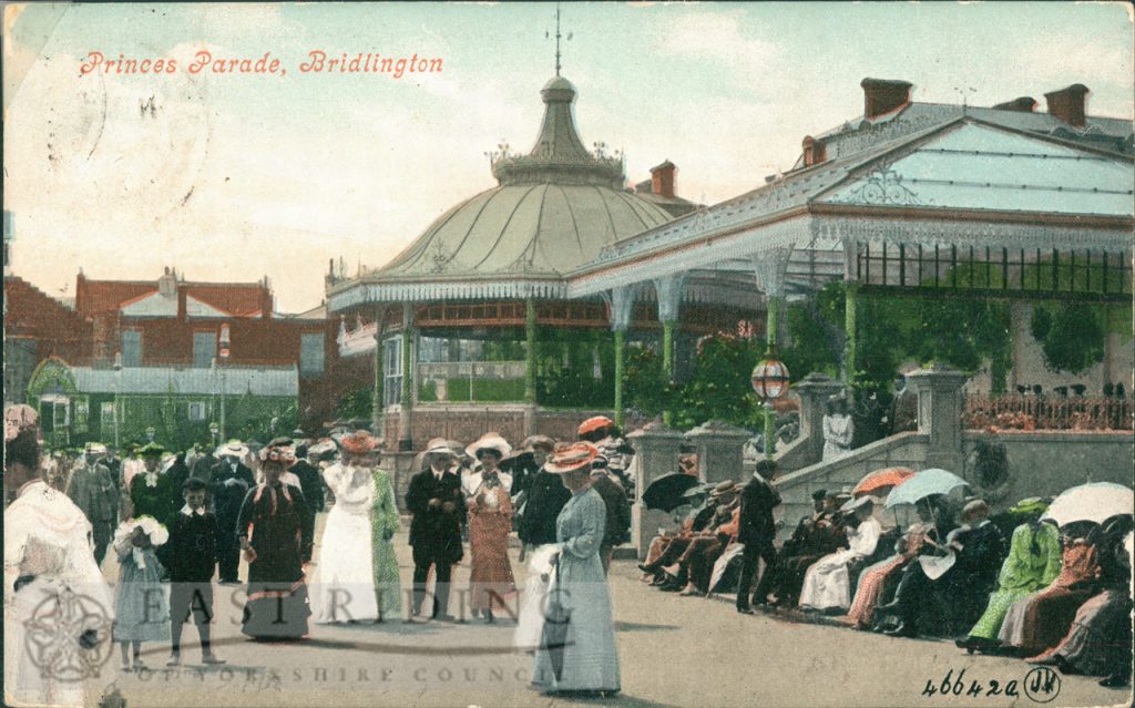 Princes Parade from north, Bridlington 1905, tinted