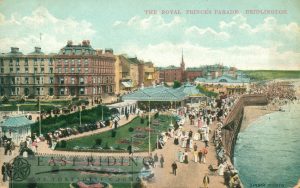 Princes Parade from south, Bridlington 1909, tinted
