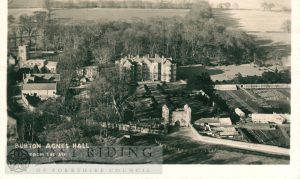 Aerial view of Burton Agnes Hall, Burton Agnes c.1900s