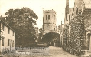 St Martin’s Church tower,stable block and farmhouse of Burton Agnes Hall, Burton Agnes 1910