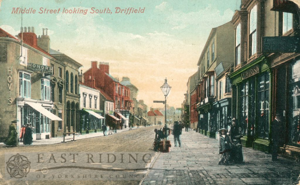 Middle Street looking south, Driffield (tinted)