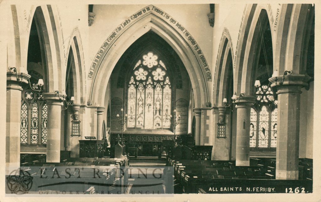 All Saints Church, interior, nave and chancel, North Ferriby