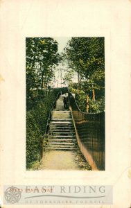 Danes Dyke steps, Flamborough 1918, tinted