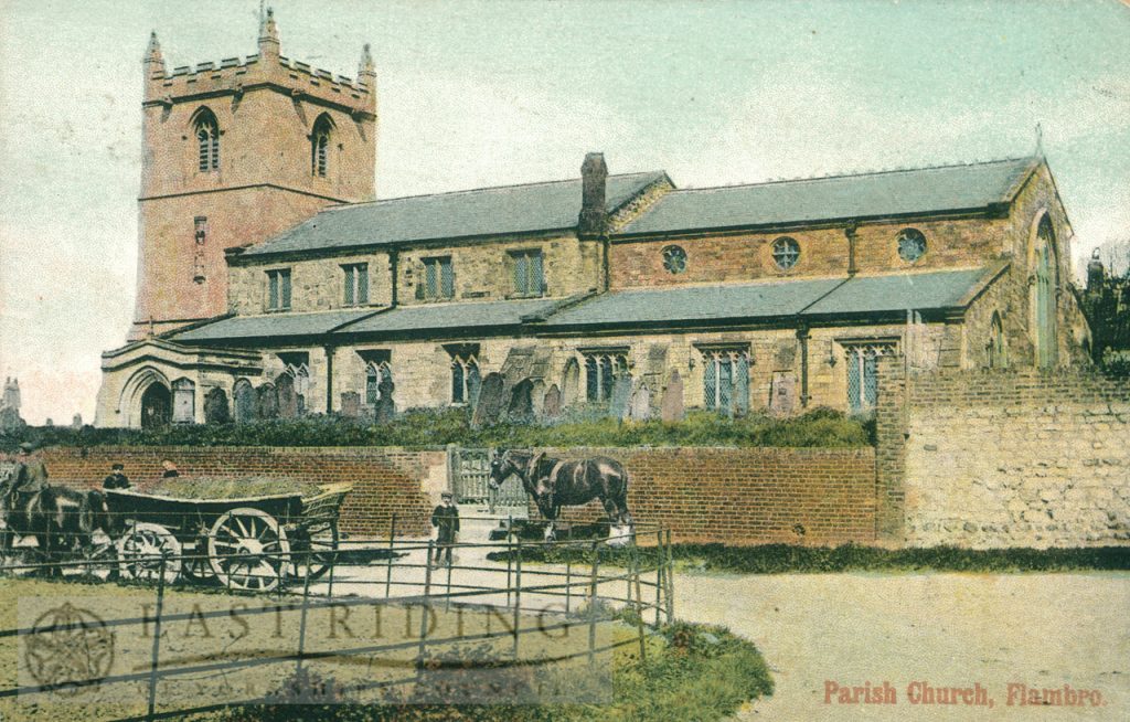 St Oswald’s Church, Flamborough 1908, tinted