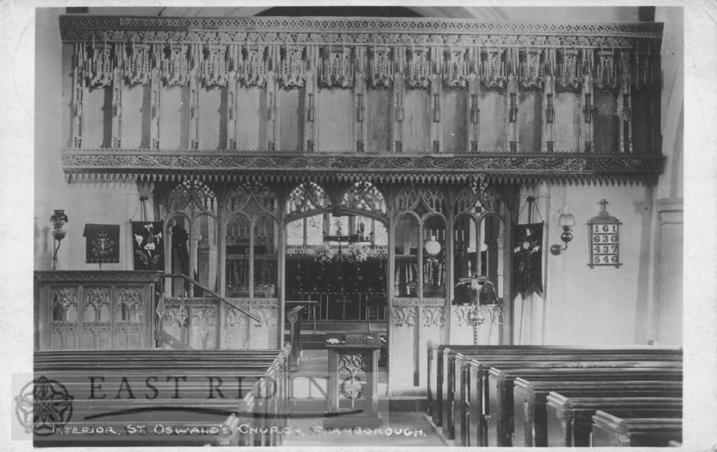 St Oswald’s Church interior, Flamborough 1938