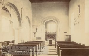 All Saints Church interior from west, Goodmanham  1907