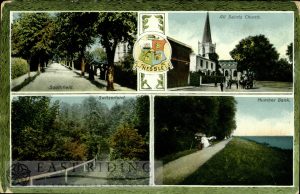 4 small scenes – Southfield, All Saints Church, Little Switzerland, Humber Bank, Hessle 1914,tinted