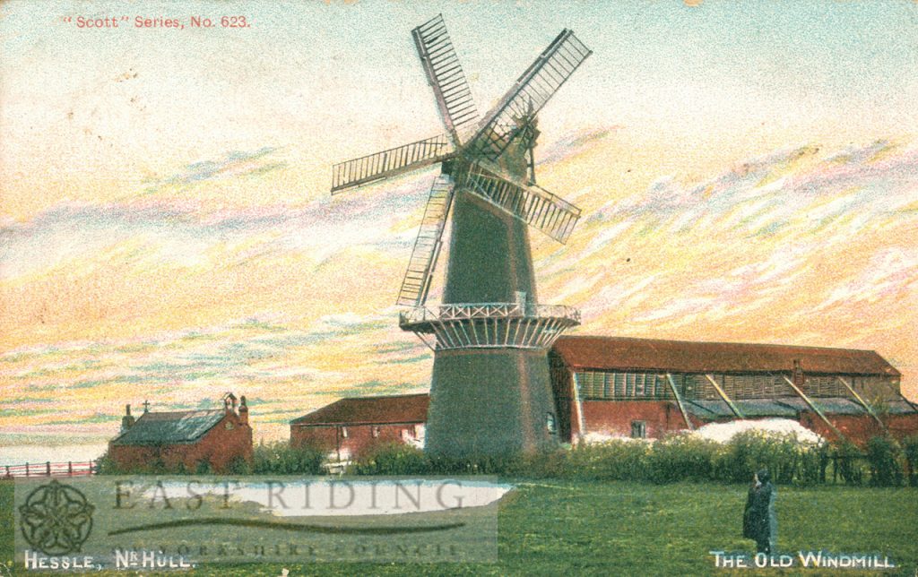 Hessle Mill, Hessle 1906, tinted