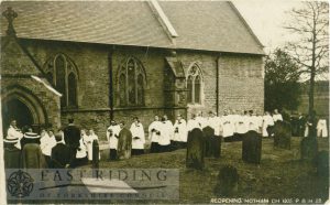 St Oswald’s Church re-opened after restoration, with choir in procession, Hotham 1905