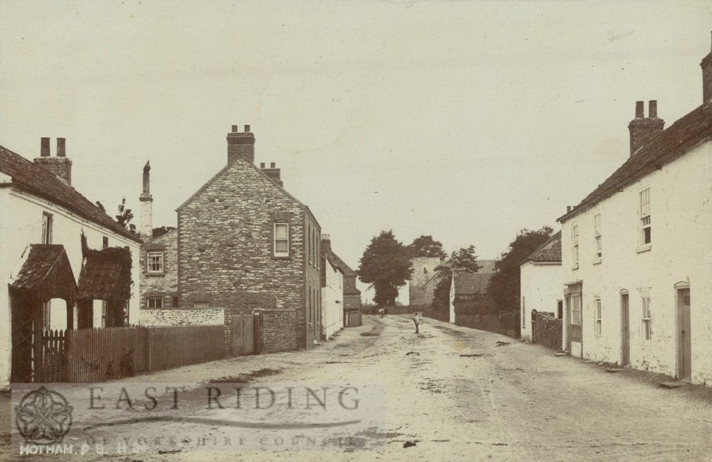 village street from south, Hotham 1900