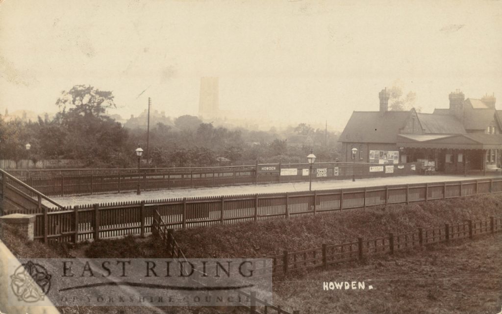Hull and Barnsley railway station from north, Howden  1904