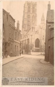 St John’s Street (south east end) with Minster from north west, Howden  1900