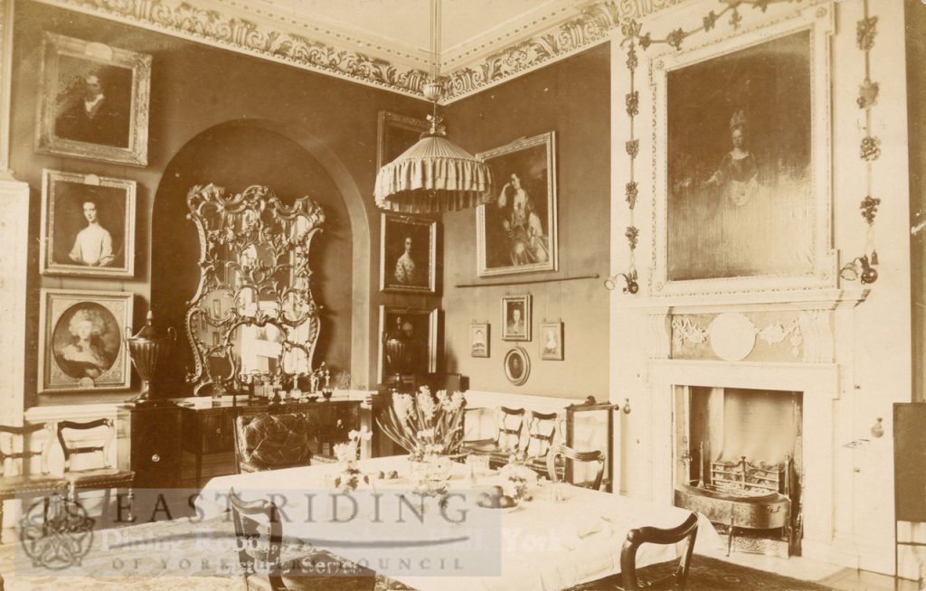 Howsham Hall, dining room, Howsham 1900