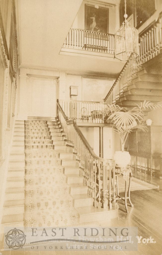 Howsham Hall, staircase, Howsham 1900
