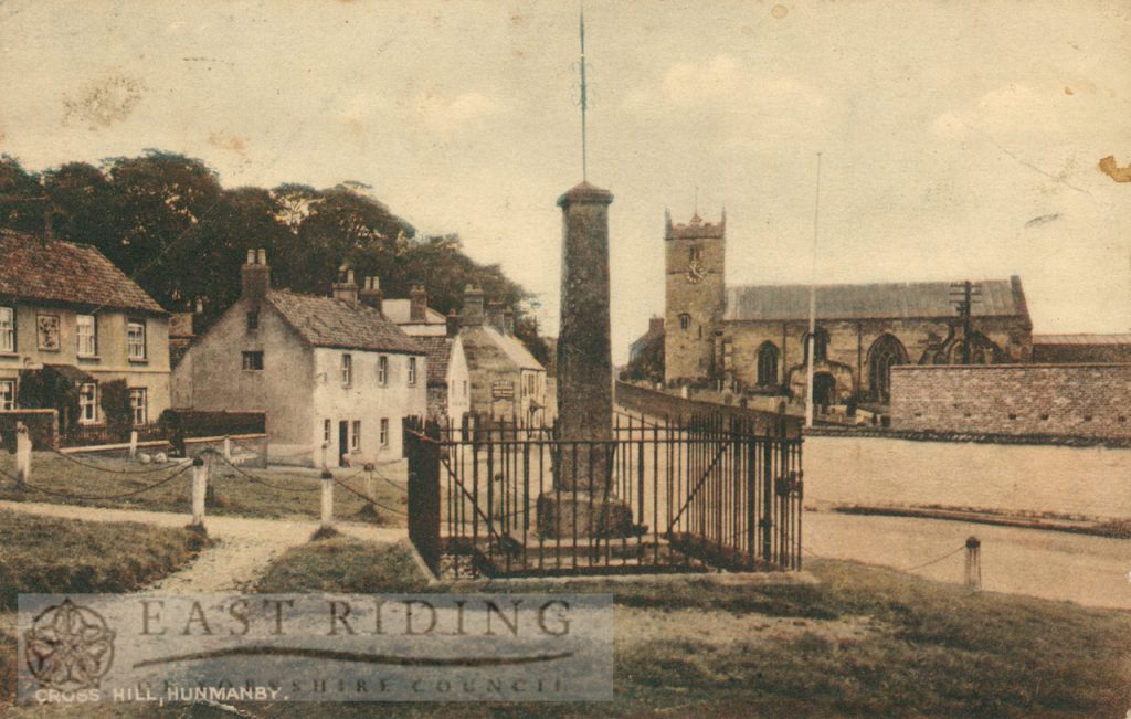 Cross Hill and All Saints Church from south, Hunmanby 1930