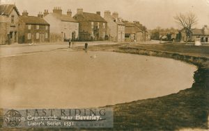 Cranswick Green and pond from west, Hutton Cranswick 1909