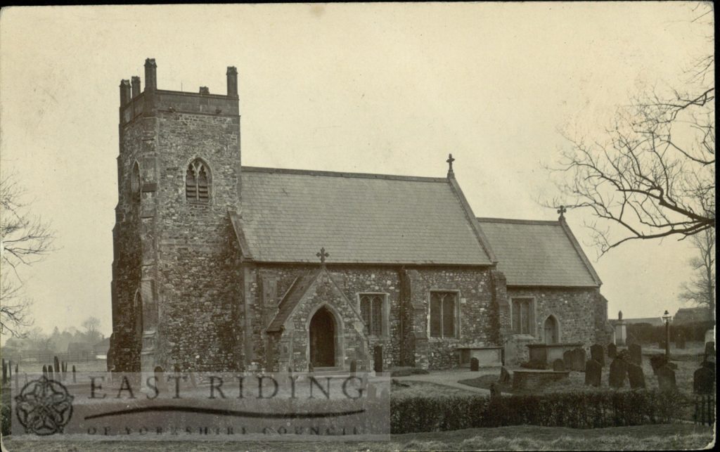St Margaret’s Church from south west, Long Riston 1900