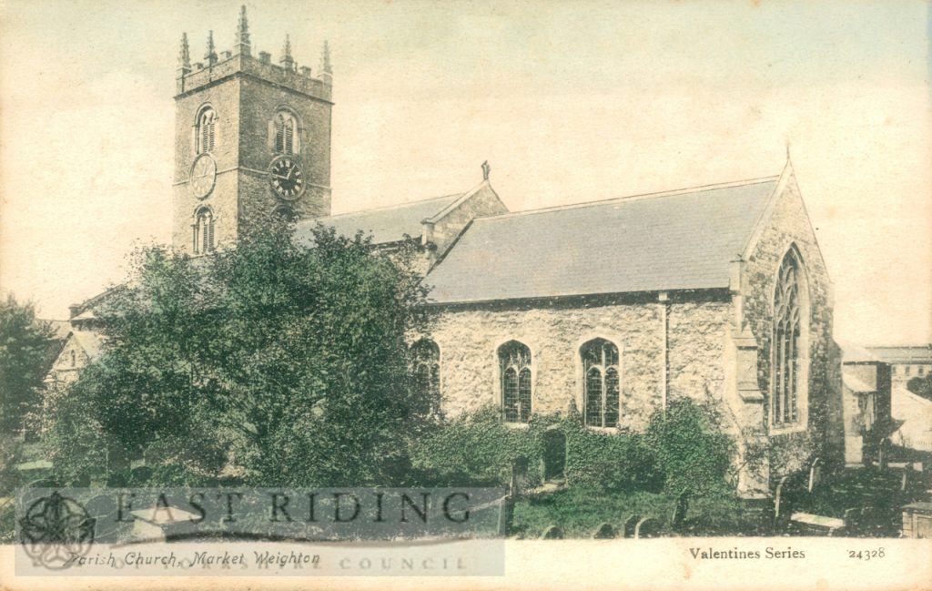 All Saints Church from south east, Market Weighton 1907