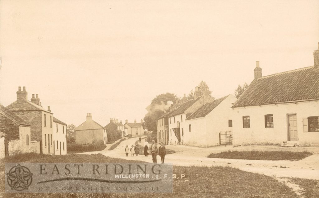 village street from south west, Millington 1900
