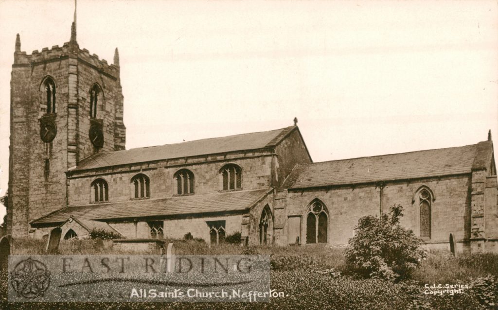 All Saints Church from south east, Nafferton 1910