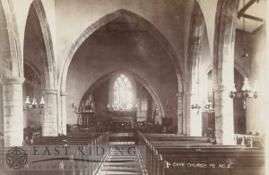 All Saints church interior – nave and chancel from west, North Cave 1900