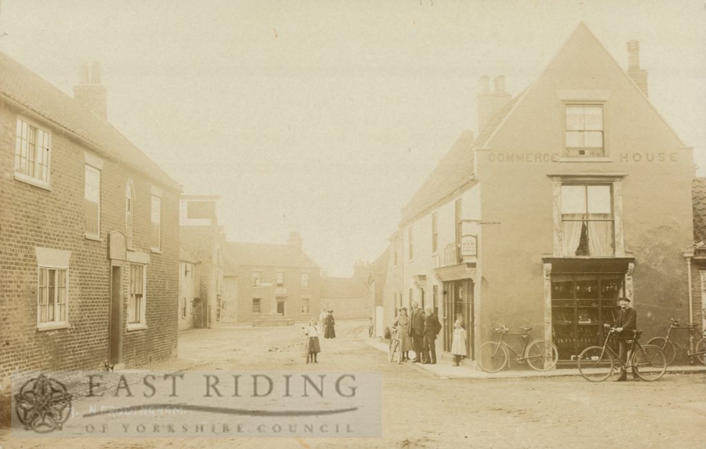 Cross and Post Office from east, North Frodingham  1900