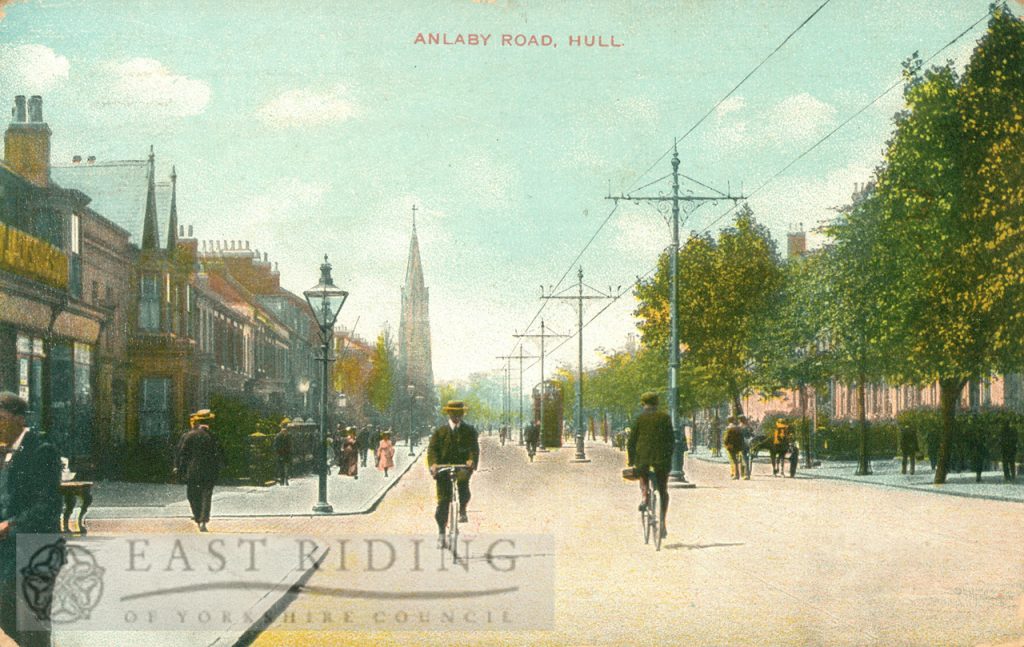 Anlaby Road from east, Hull 1910