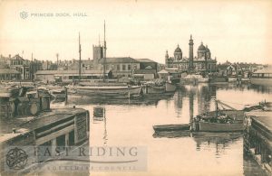 Princes Dock from south, Hull 1900s