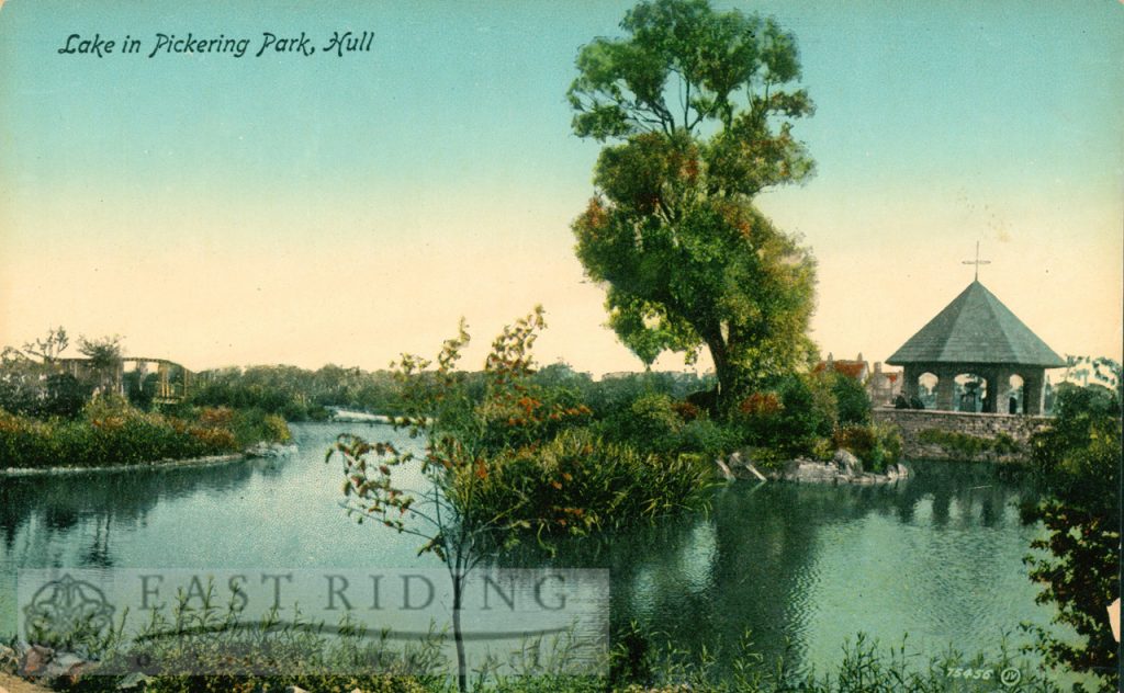 Pickering Park lake, Hull 1920s