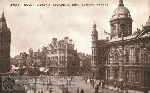 Victoria Square and King Edward Street from south west, Hull 1900s