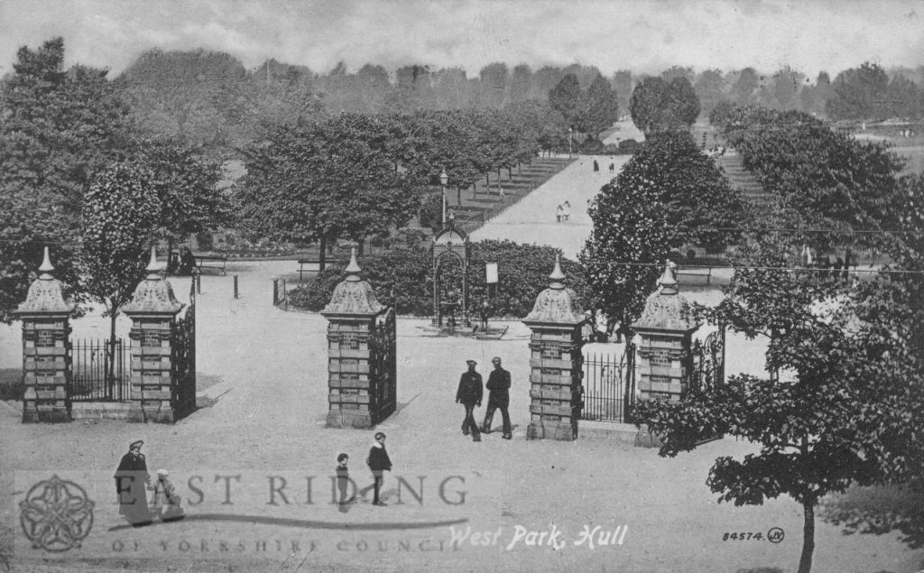 West Park from Anlaby Road, Hull 1919