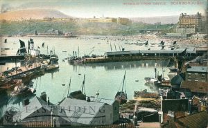 Harbour from castle, Scarborough 1900