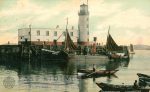 Harbour and lighthouse, Scarborough 1907