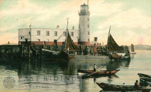Harbour and lighthouse, Scarborough 1907