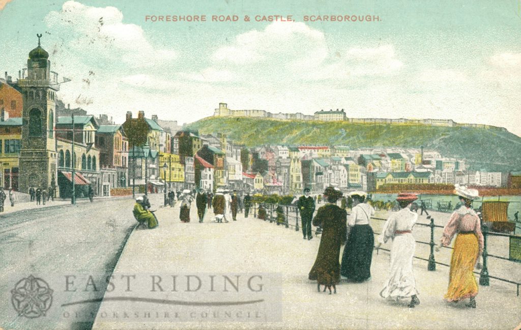 South Foreshore and castle from south, Scarborough 1911