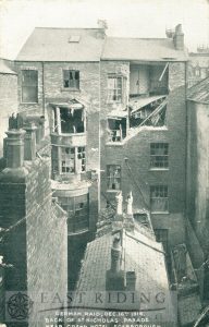 War damage, St Nicholas Parade, Scarborough 16 Dec 1914